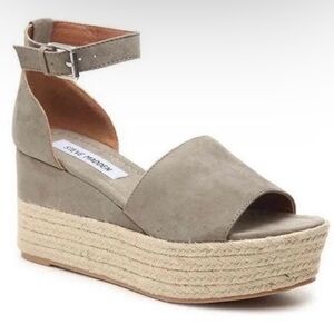 Steve Madden Olive Apollo Suede Platform Sandals